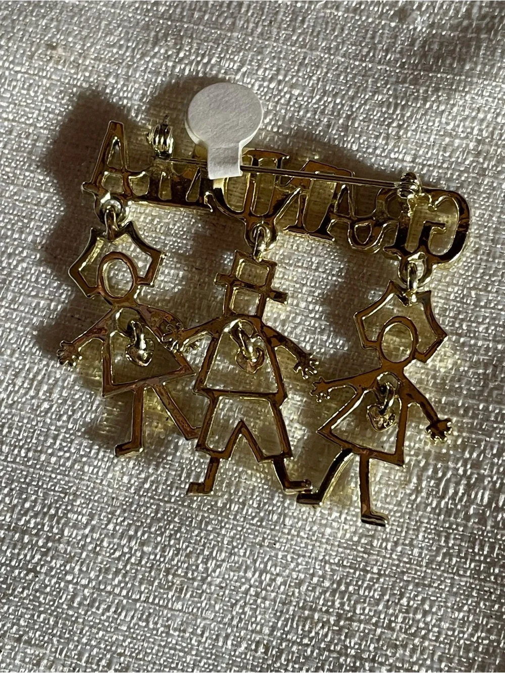 Grandma Gold-tone Charm Brooch